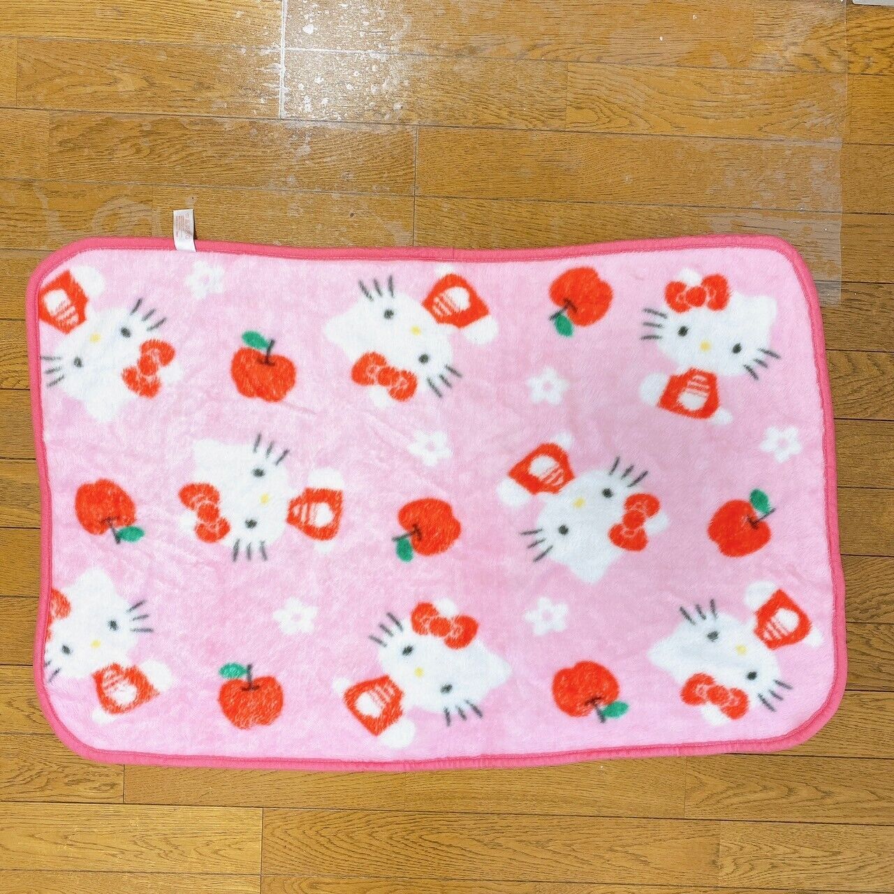 Sanrio Hello Kitty Blanket Pink Apple Flower Cat Warm Soft Kawaii Character Rare