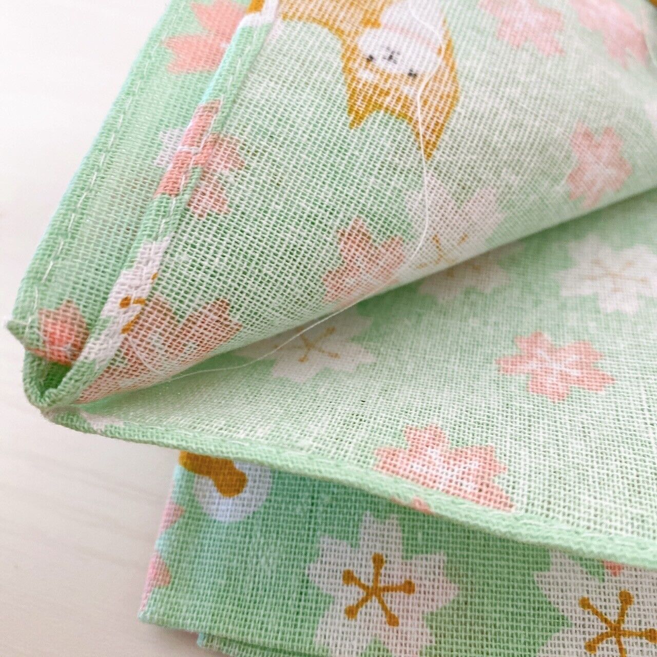 Amuse Shiba Inu Tenugui Towel 3 Set Sakura Cherry Blossoms Kawaii Character Rare