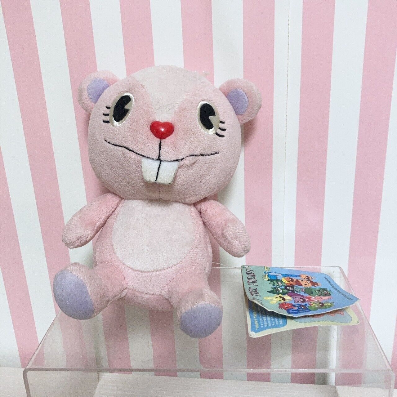 Happy Tree Friends Giggles Plush Stuffed Soft Toy Doll Outlet Pink Fluffy Kawaii