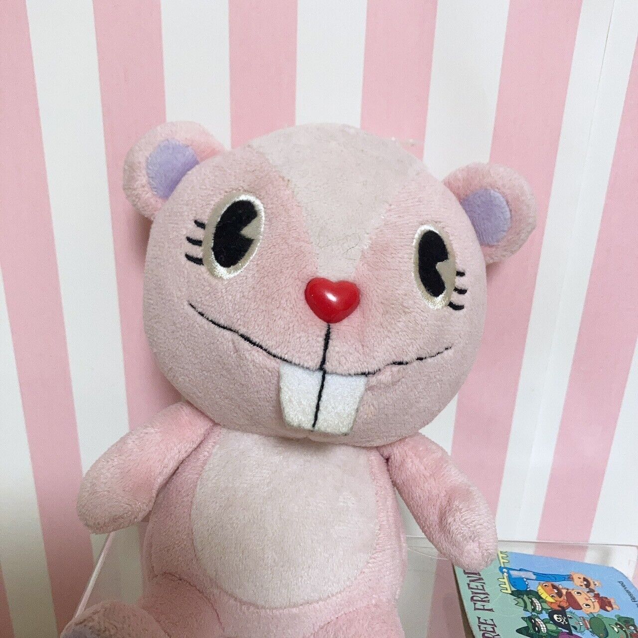 Happy Tree Friends Giggles Plush Stuffed Soft Toy Doll Outlet Pink Fluffy Kawaii