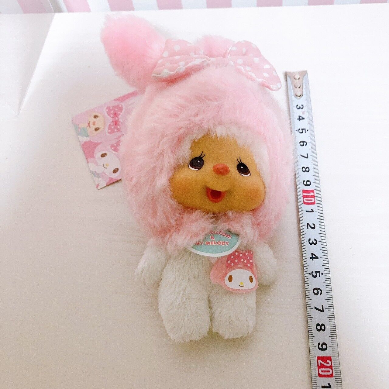 Sanrio My Melody Chimtan Collaboration Mascot Rabbit Pink Ribbon Dot Kawaii Rare