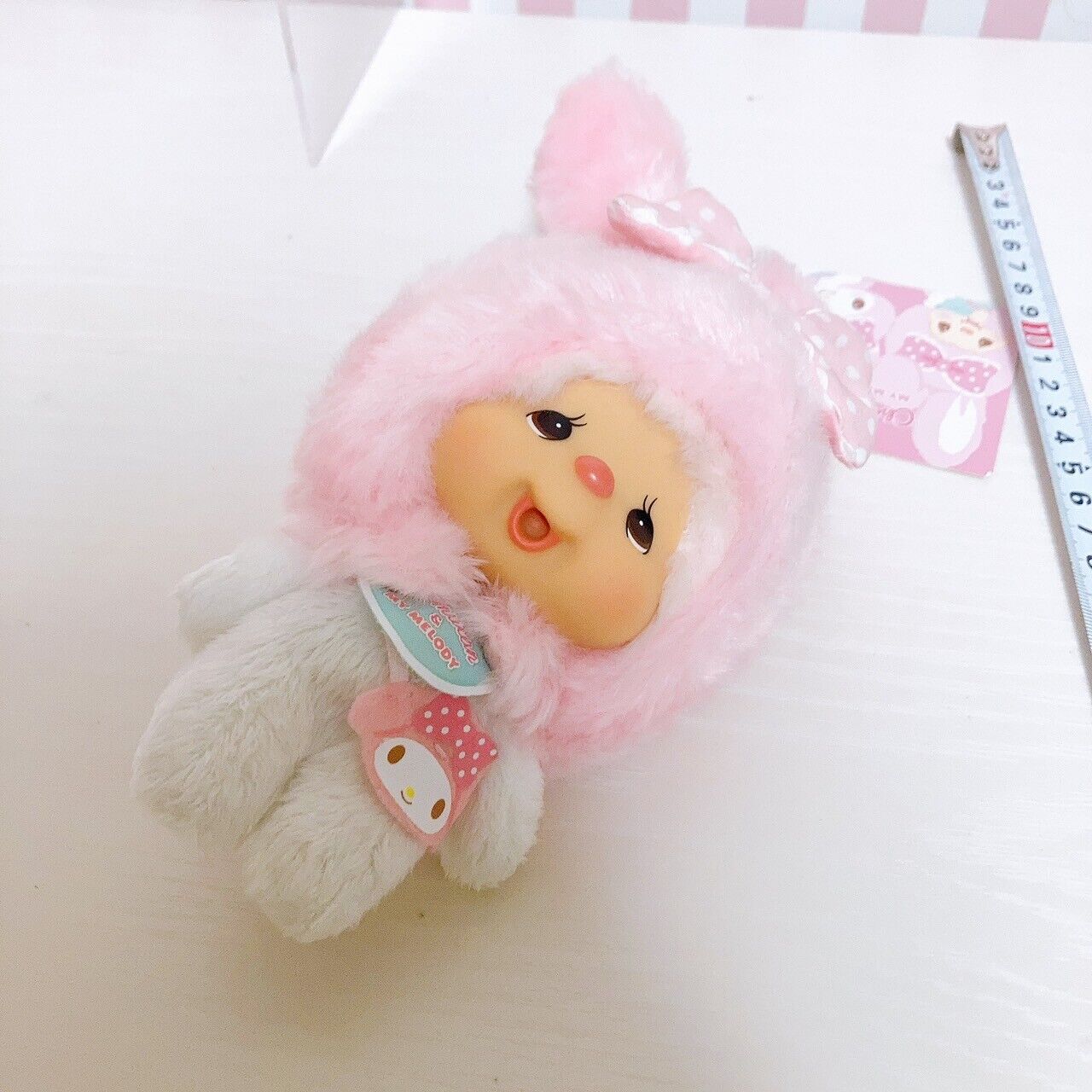 Sanrio My Melody Chimtan Collaboration Mascot Rabbit Pink Ribbon Dot Kawaii Rare