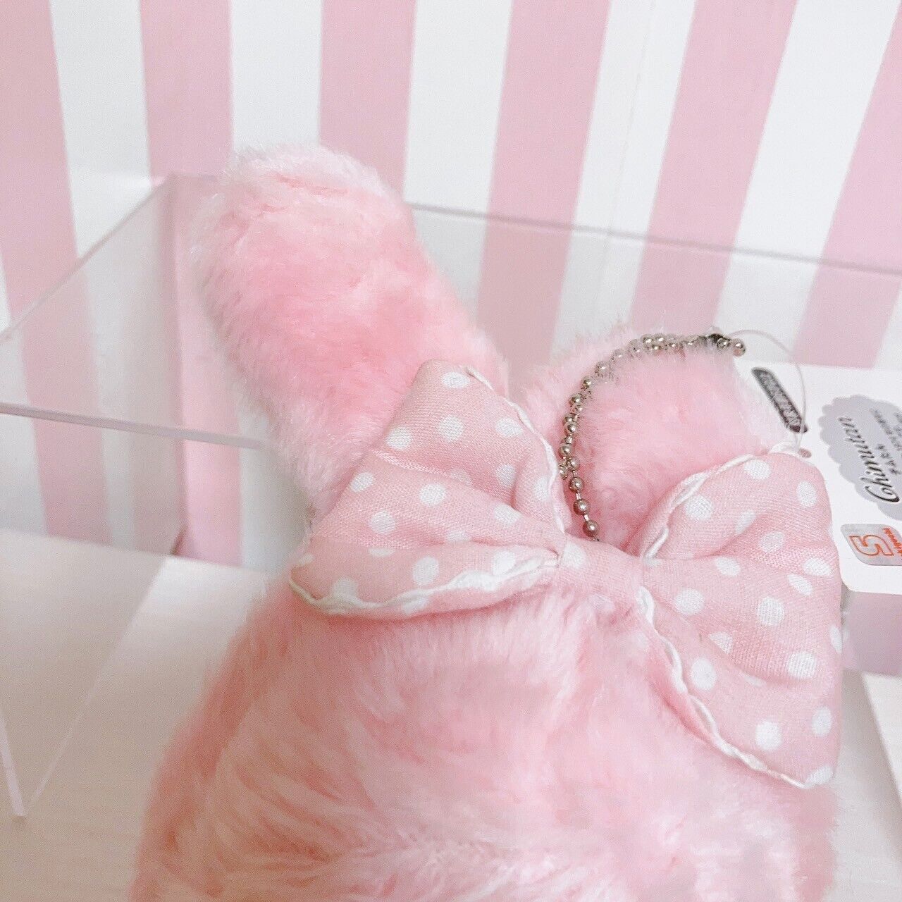 Sanrio My Melody Chimtan Collaboration Mascot Rabbit Pink Ribbon Dot Kawaii Rare