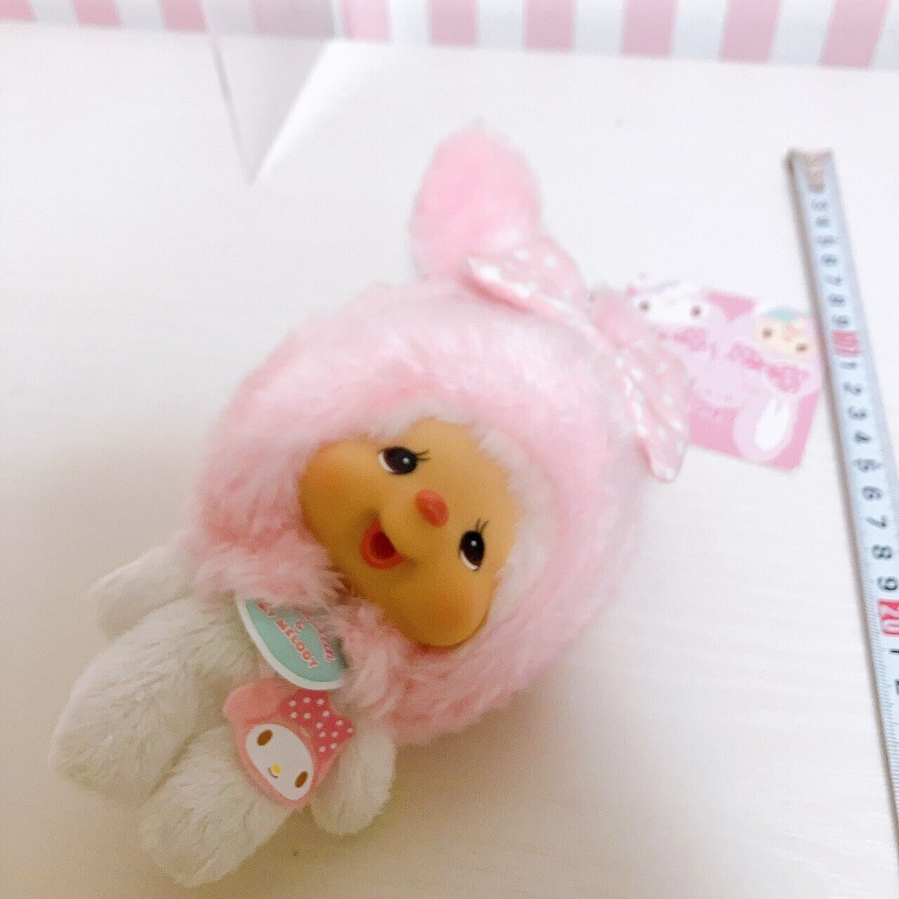 Sanrio My Melody Chimtan Collaboration Mascot Rabbit Pink Ribbon Dot Kawaii Rare