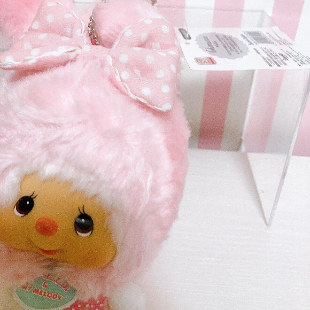 Sanrio My Melody Chimtan Collaboration Mascot Rabbit Pink Ribbon Dot Kawaii Rare