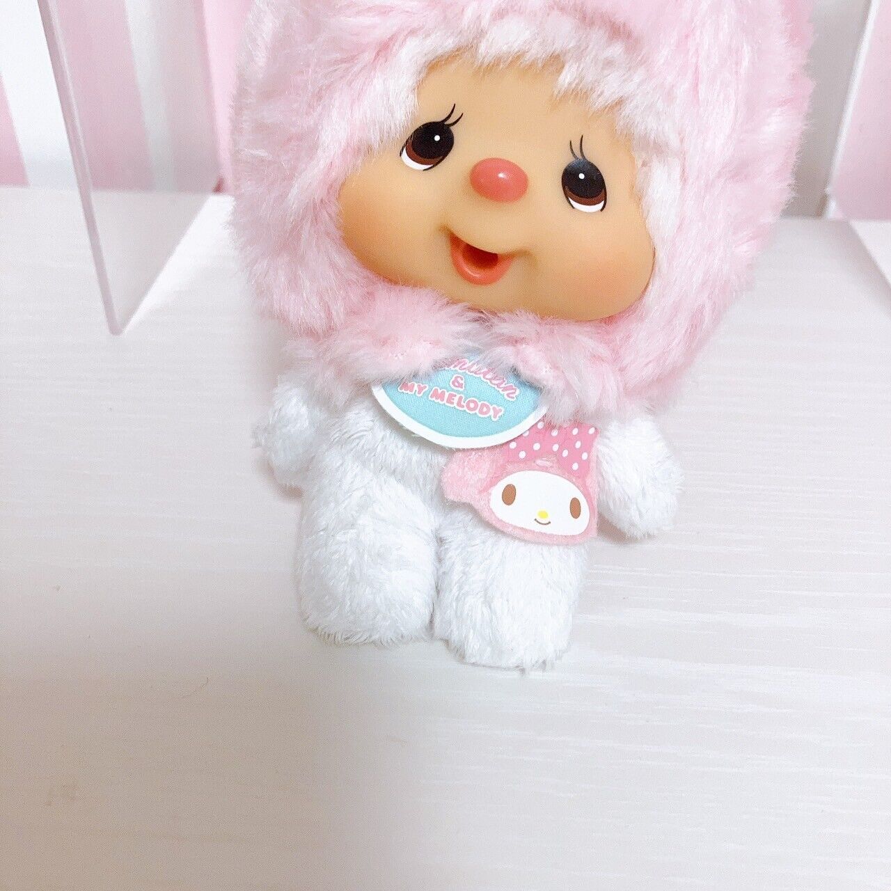 Sanrio My Melody Chimtan Collaboration Mascot Rabbit Pink Ribbon Dot Kawaii Rare