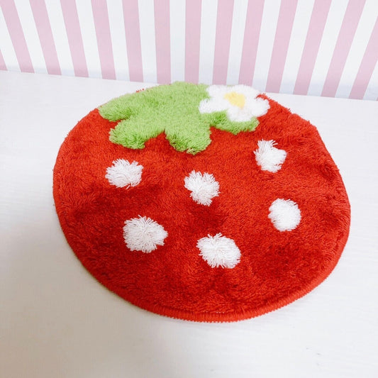 Mother Garden Rug Mini Mat Strawberry Red Flower White Green Kawaii Cute Rare