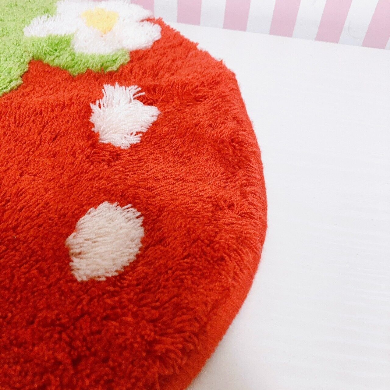 Mother Garden Rug Mini Mat Strawberry Red Flower White Green Kawaii Cute Rare