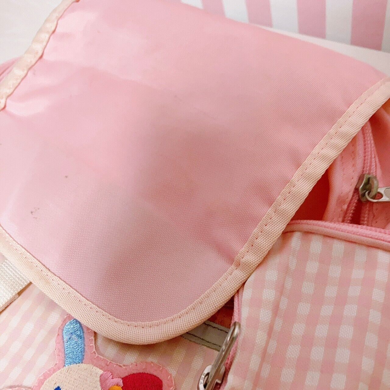 Sanrio Usahana Backpack Rucksack School Bag Pink Plaid Rabbit Heart Kawaii Rare