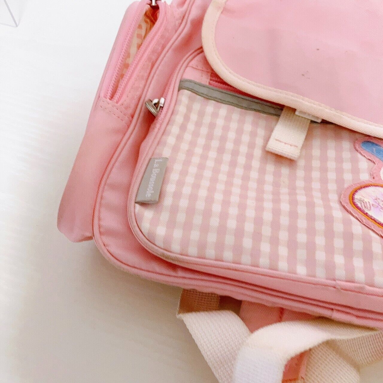 Sanrio Usahana Backpack Rucksack School Bag Pink Plaid Rabbit Heart Kawaii Rare