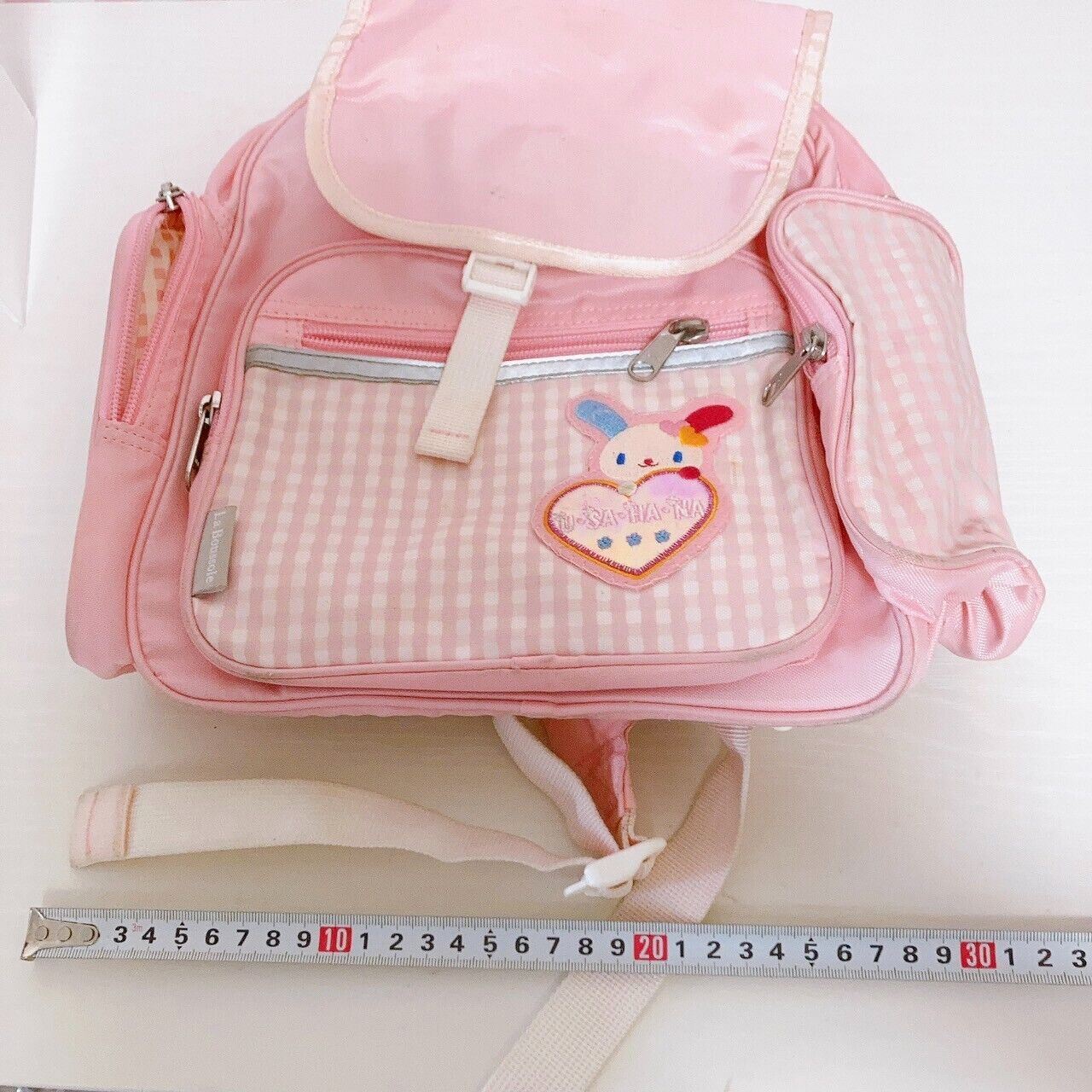 Sanrio Usahana Backpack Rucksack School Bag Pink Plaid Rabbit Heart Kawaii Rare