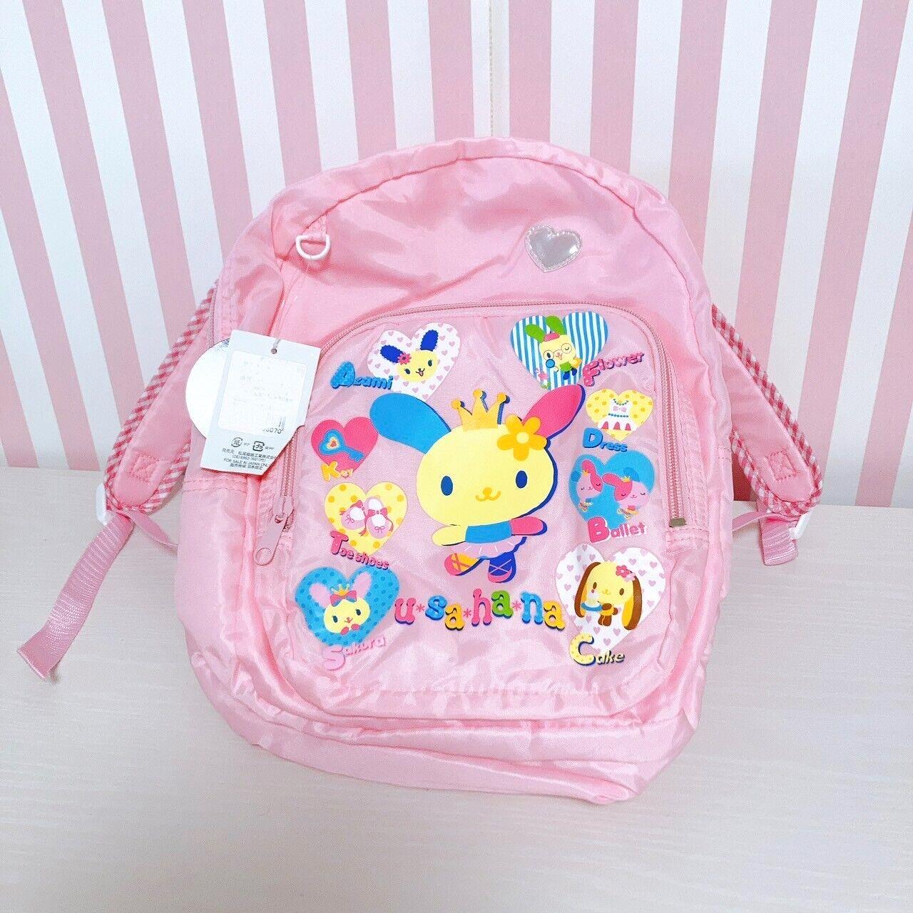 Sanrio Usahana Backpack Rucksack School Bag Pink Heart Rabbit Kawaii Cute Rare