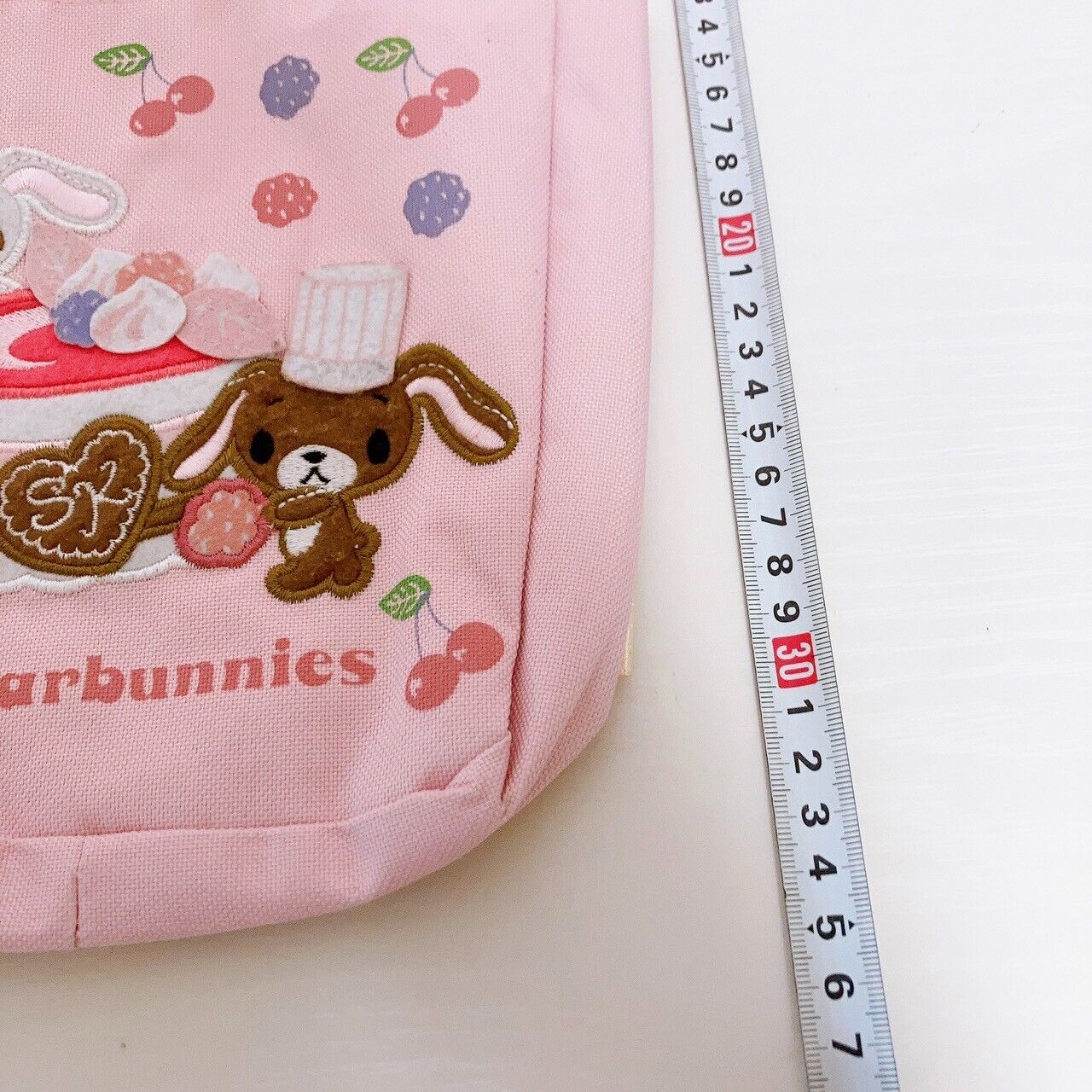 Sanrio Sugar Bunnies Tote Bag Lesson Handbag Pink Cake Sweets Rabbit Shirousa