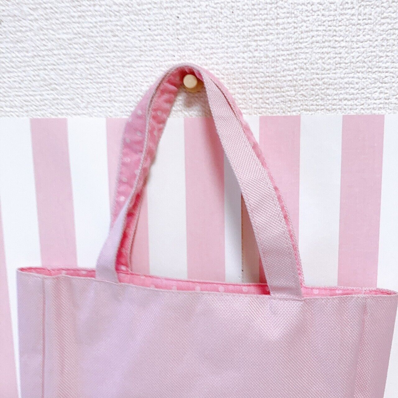 Sanrio Sugar Bunnies Tote Bag Lesson Handbag Pink Cake Sweets Rabbit Shirousa