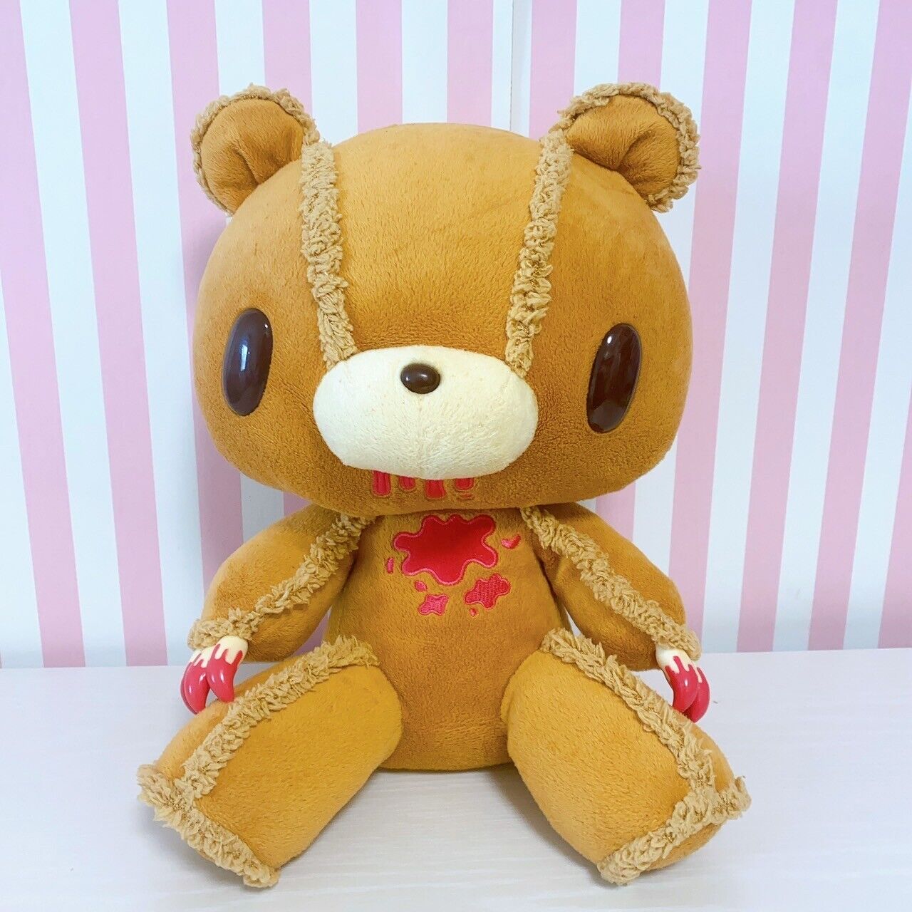 Gloomy Bear Bloody Brown Plush Soft Stuffed Toy Chax GP Sitting Folklore Fluffy