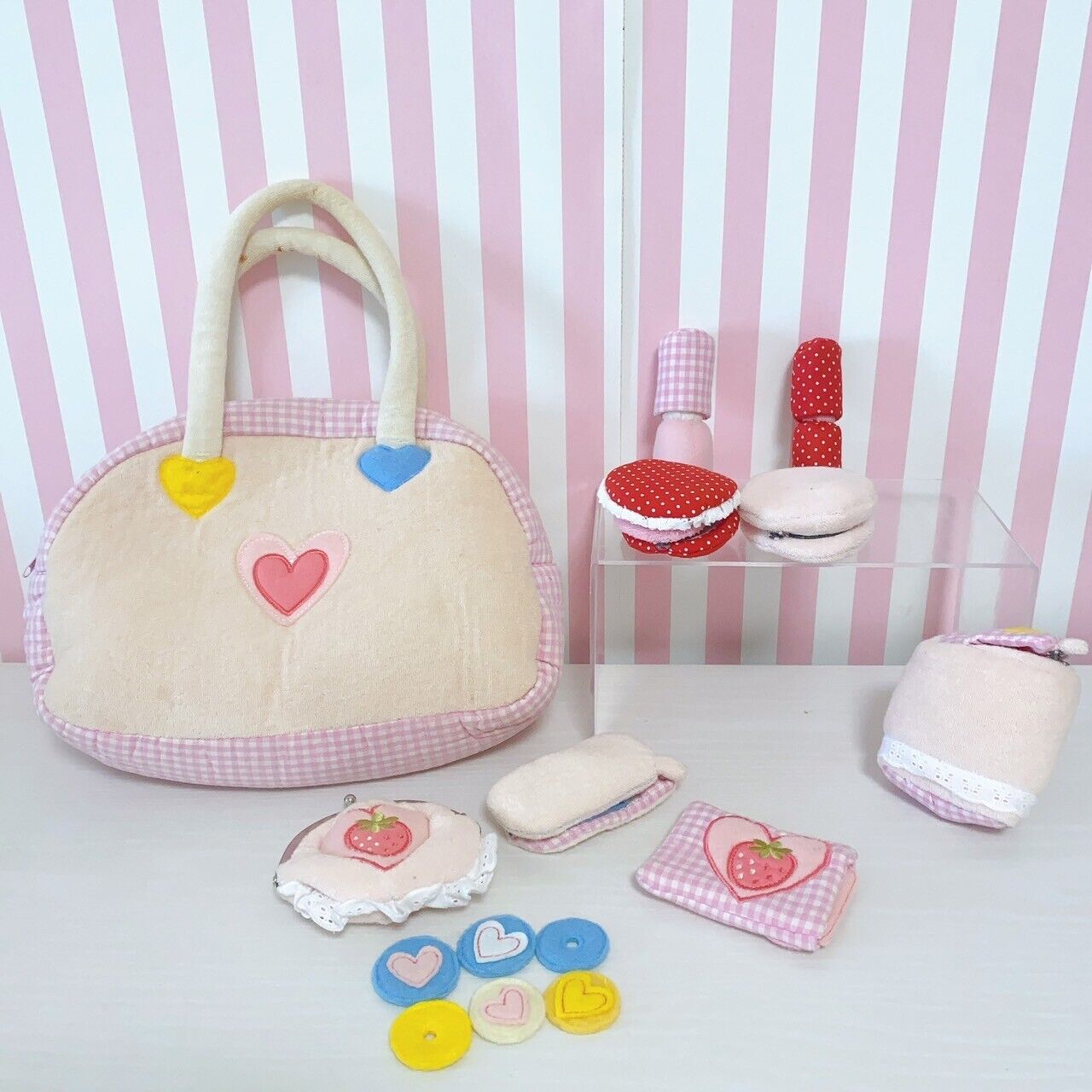 Mother Garden Play House Set Strawberry Bag Phone Cosmetic Wallet Coin Candy