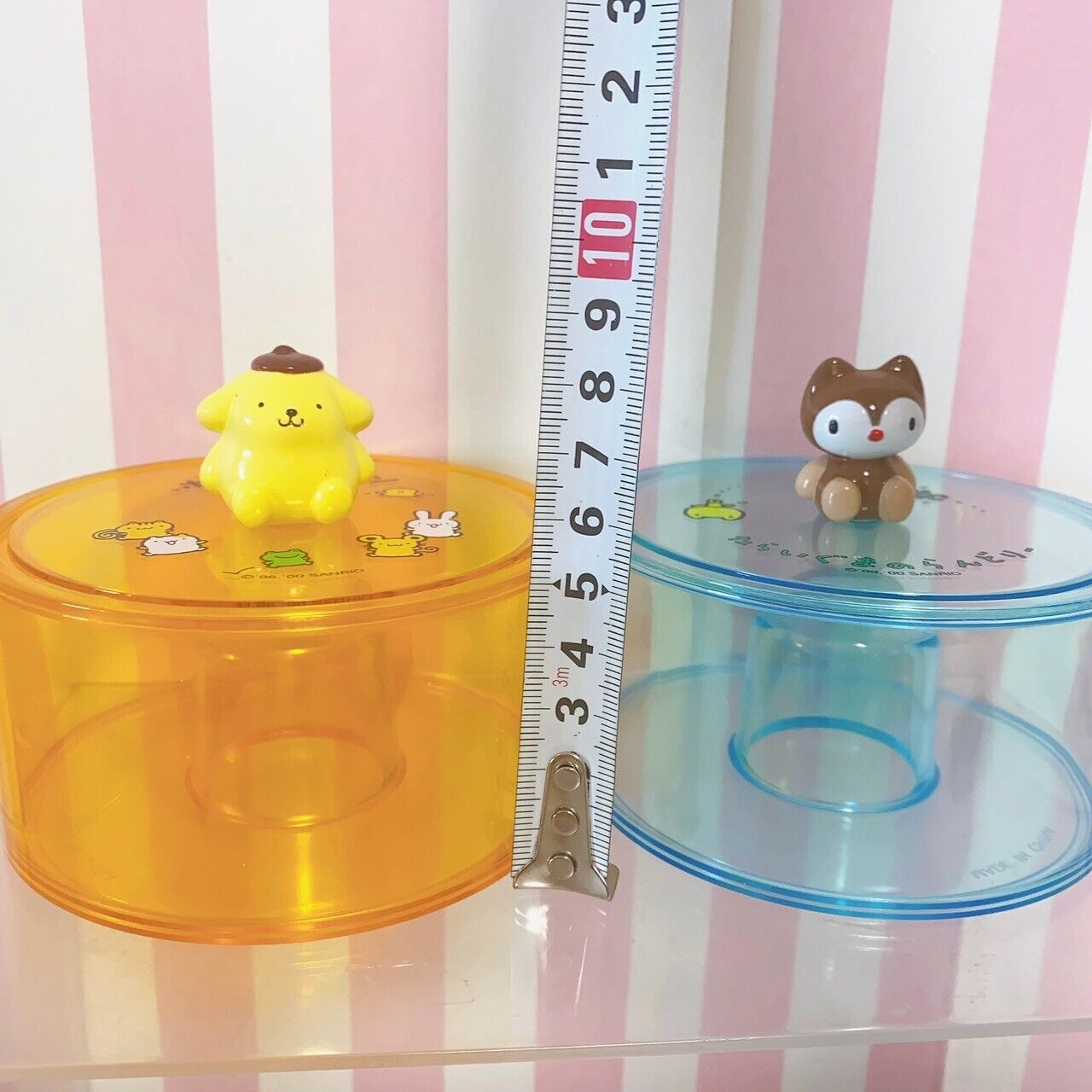 Sanrio Pompom Purin Taraigumano Laundry Accessory Case Box Set 2 Acrylic Blue