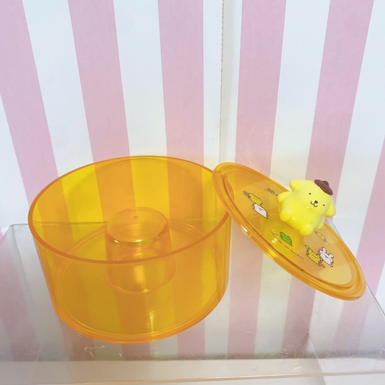 Sanrio Pompom Purin Taraigumano Laundry Accessory Case Box Set 2 Acrylic Blue