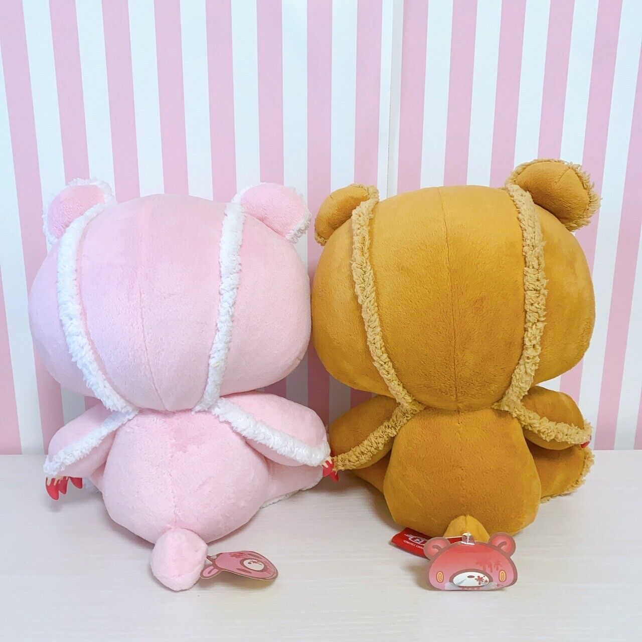 Gloomy Bear Bloody Brown Pink Set 2 Plush Chax GP Sitting Folklore Fluffy Toy