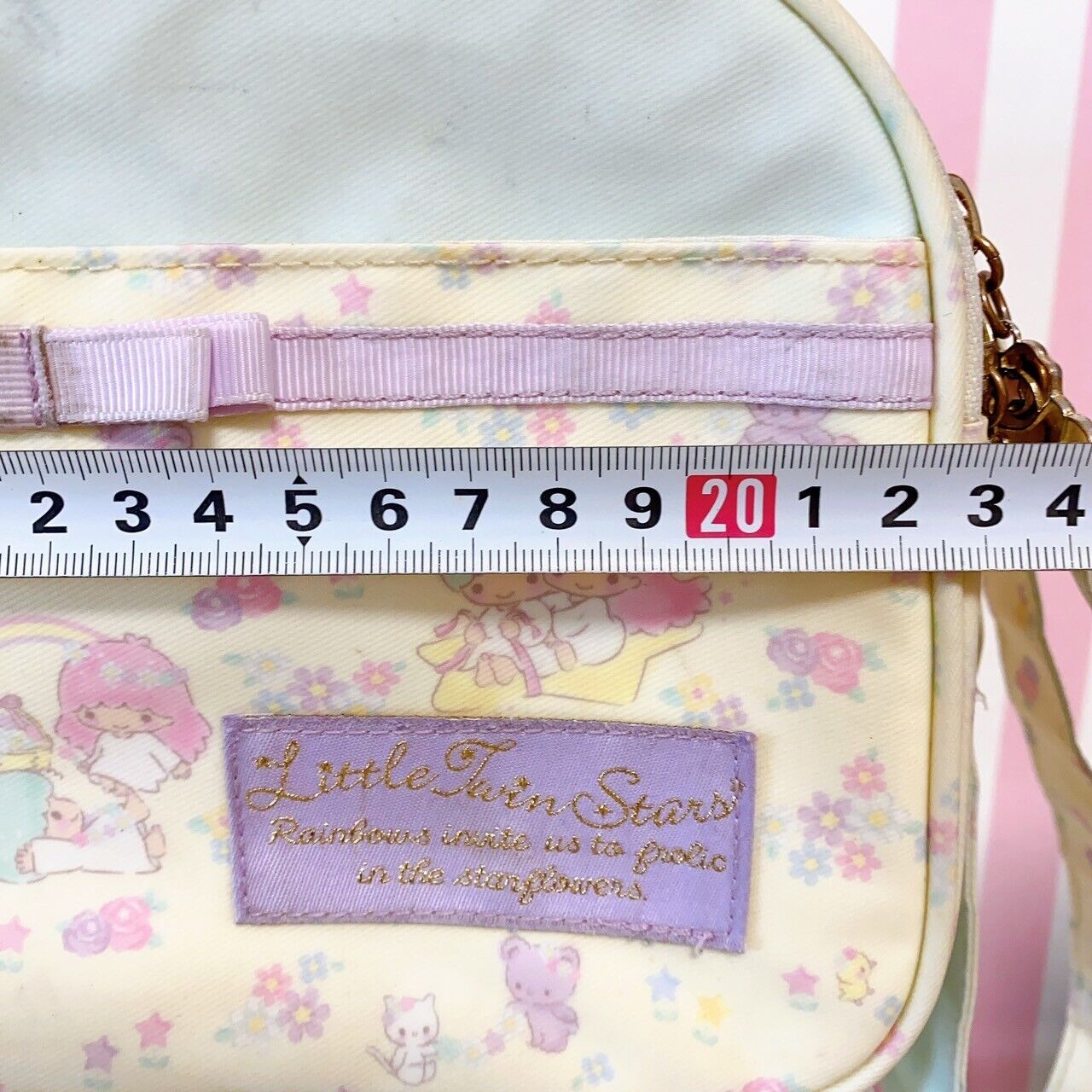 Sanrio Little Twin Stars Shoulder Bag Kiki Lala Kindergarten Ribbon Pastel Color