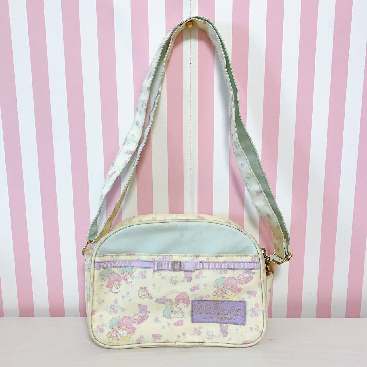 Sanrio Little Twin Stars Shoulder Bag Kiki Lala Kindergarten Ribbon Pastel Color