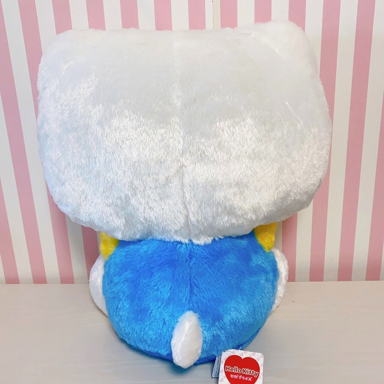 Sanrio Hello Kitty Big Plush Soft Stuffed Toy Fluffy Cat White Ribbon Red Kawaii