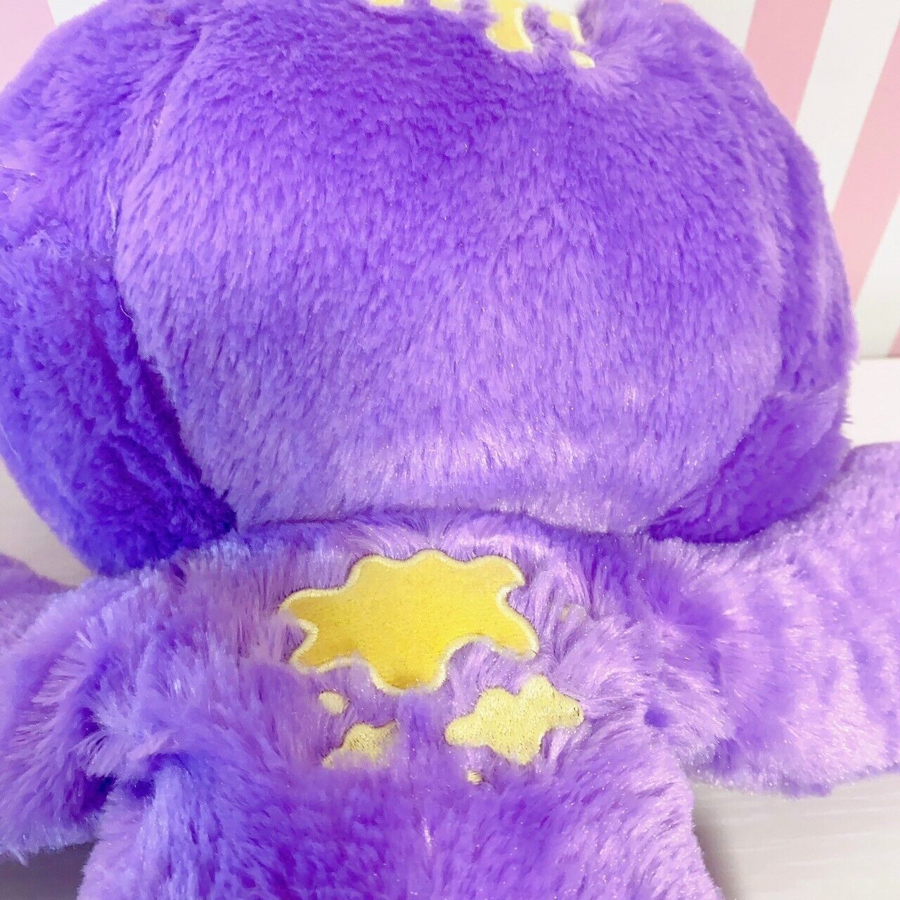 Taito Gloomy Bear Bloody Plush Doll Soft Stuffed Toy Purple Fluffy Sherbet Rare