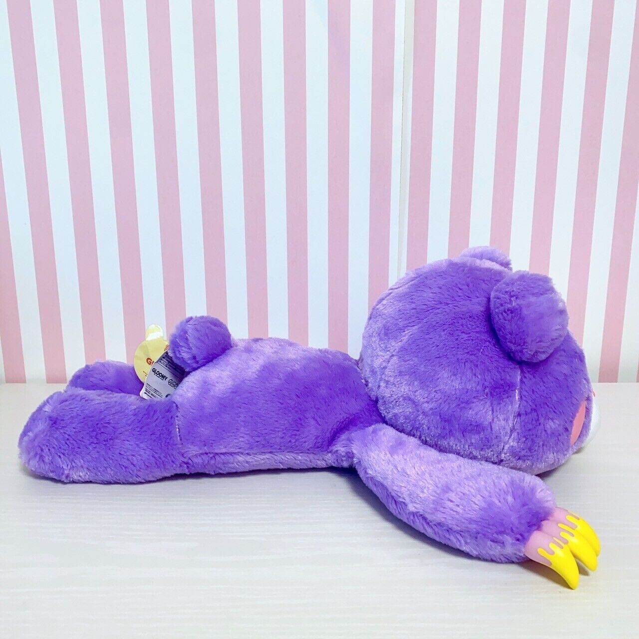 Taito Gloomy Bear Bloody Plush Doll Soft Stuffed Toy Purple Fluffy Sherbet Rare