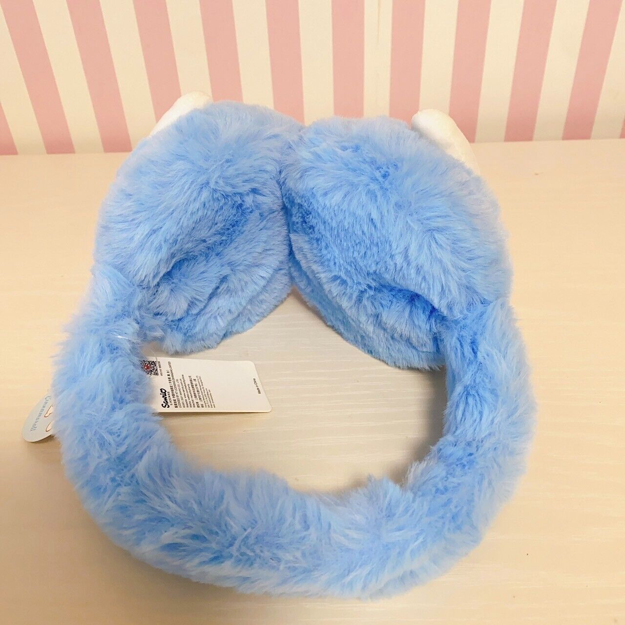 Sanrio Cinnamorol Earmuffs Clothing Accessory Winter White Blue Fluffy Kawaii