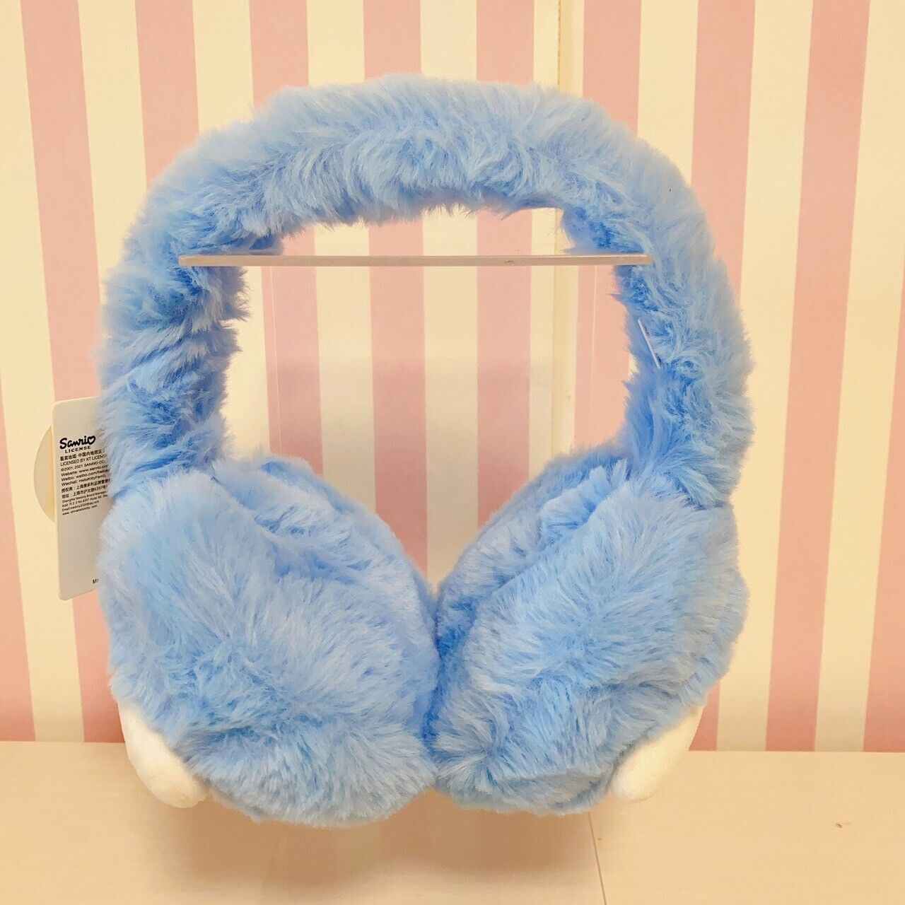 Sanrio Cinnamorol Earmuffs Clothing Accessory Winter White Blue Fluffy Kawaii