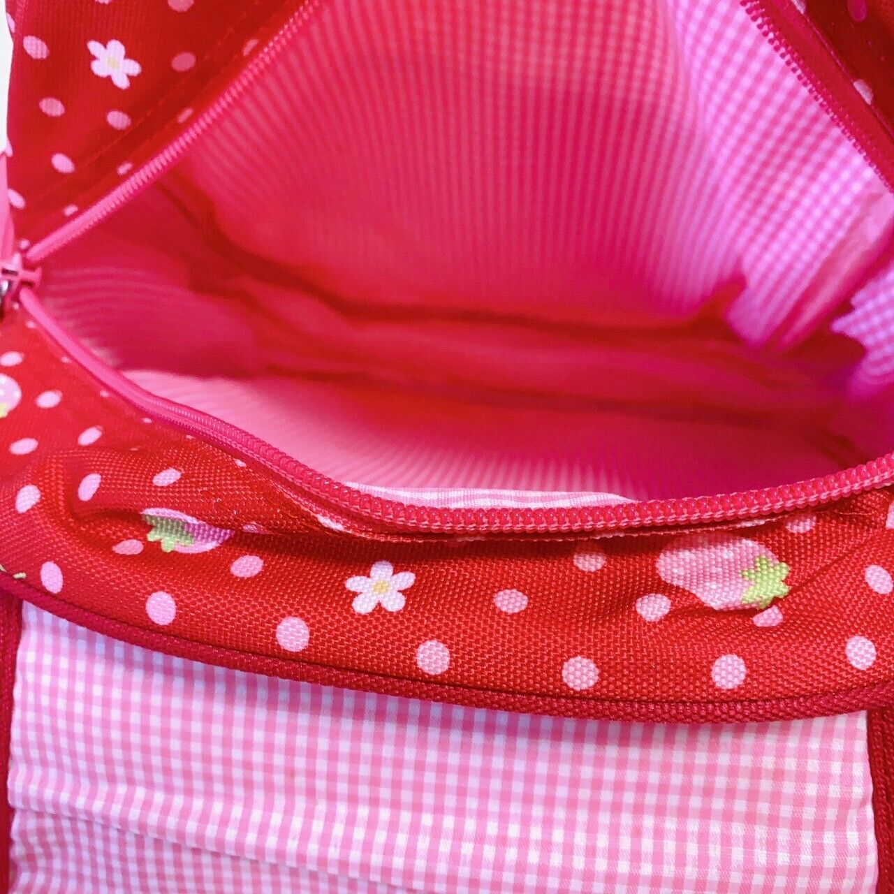 Mother Garden Rucksack Backpack School Bag Red Cutie Strawberry Ribbon Dot Frill