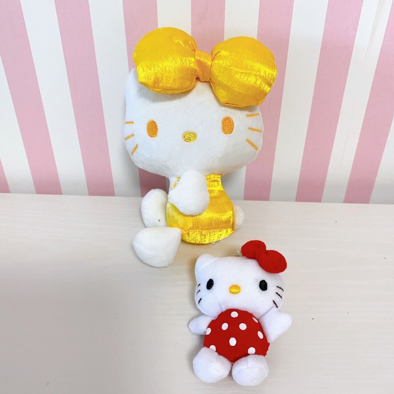 Sanrio Hello Kitty Stuffed Plush Doll Soft Toy Set Puppet Yellow Cat Red Kawaii