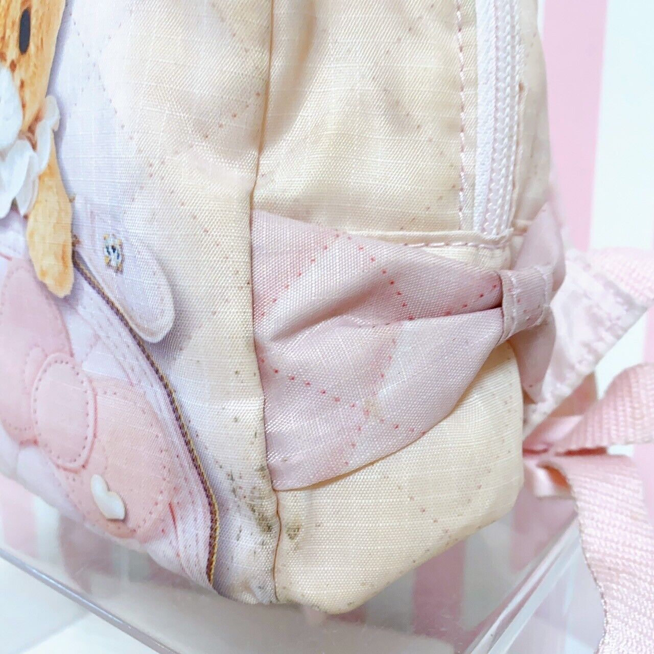 Sanrio Hello Kitty Tiny Chum Baby Backpack Rucksack School Bag Pink Ribbon Bear