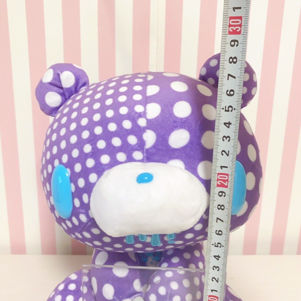 Gloomy Bear Bloody Plush Soft Stuffed Toy Purple Dot White Taito CGP 556 20th