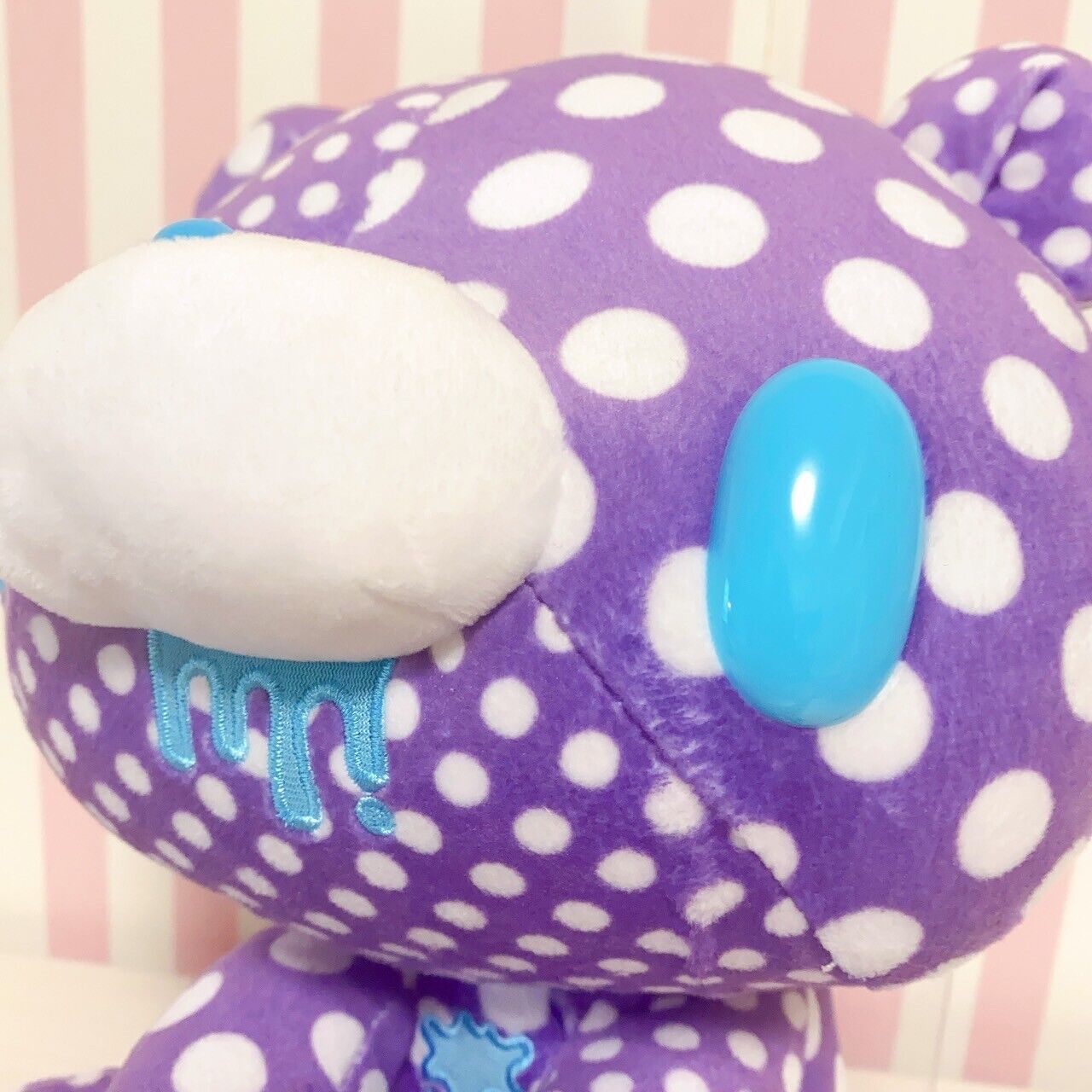 Gloomy Bear Bloody Plush Soft Stuffed Toy Purple Dot White Taito CGP 556 20th