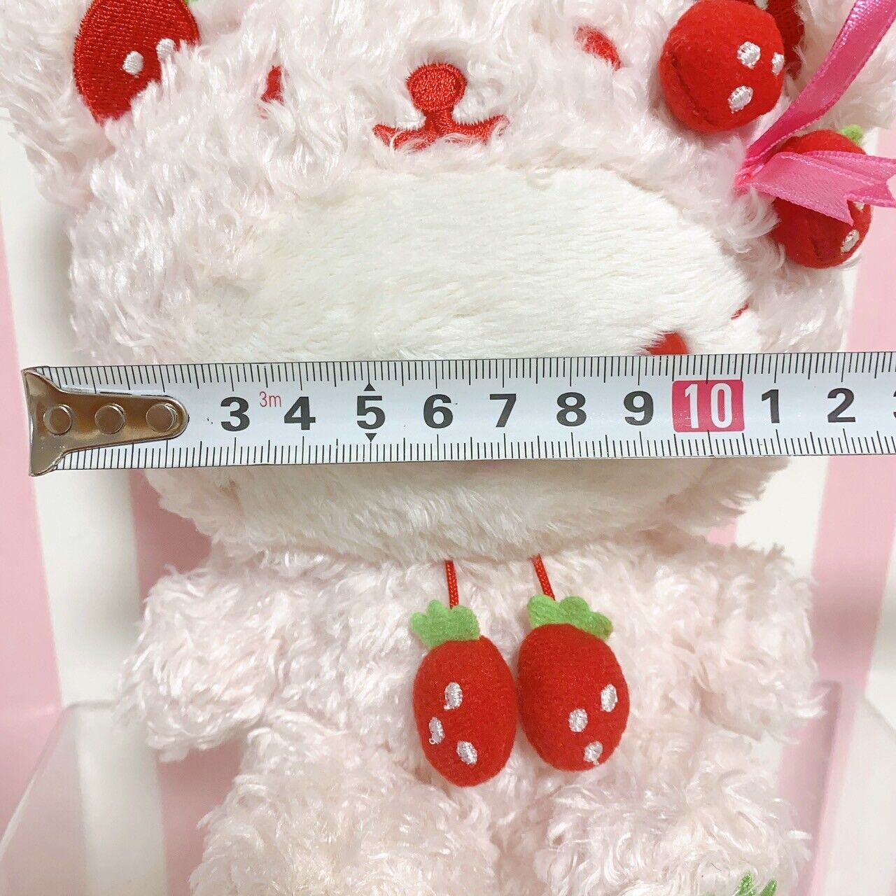 Sanrio Hello Kitty Pink Ribbon Festival Plush Strawberry Bear Soft Stuffed Toy