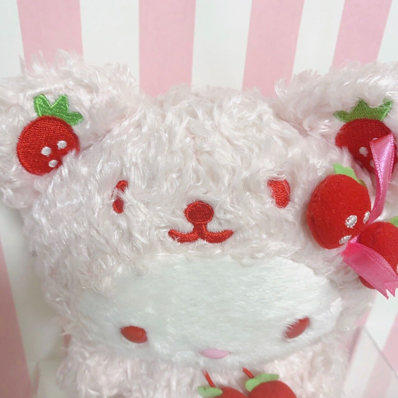 Sanrio Hello Kitty Pink Ribbon Festival Plush Strawberry Bear Soft Stuffed Toy