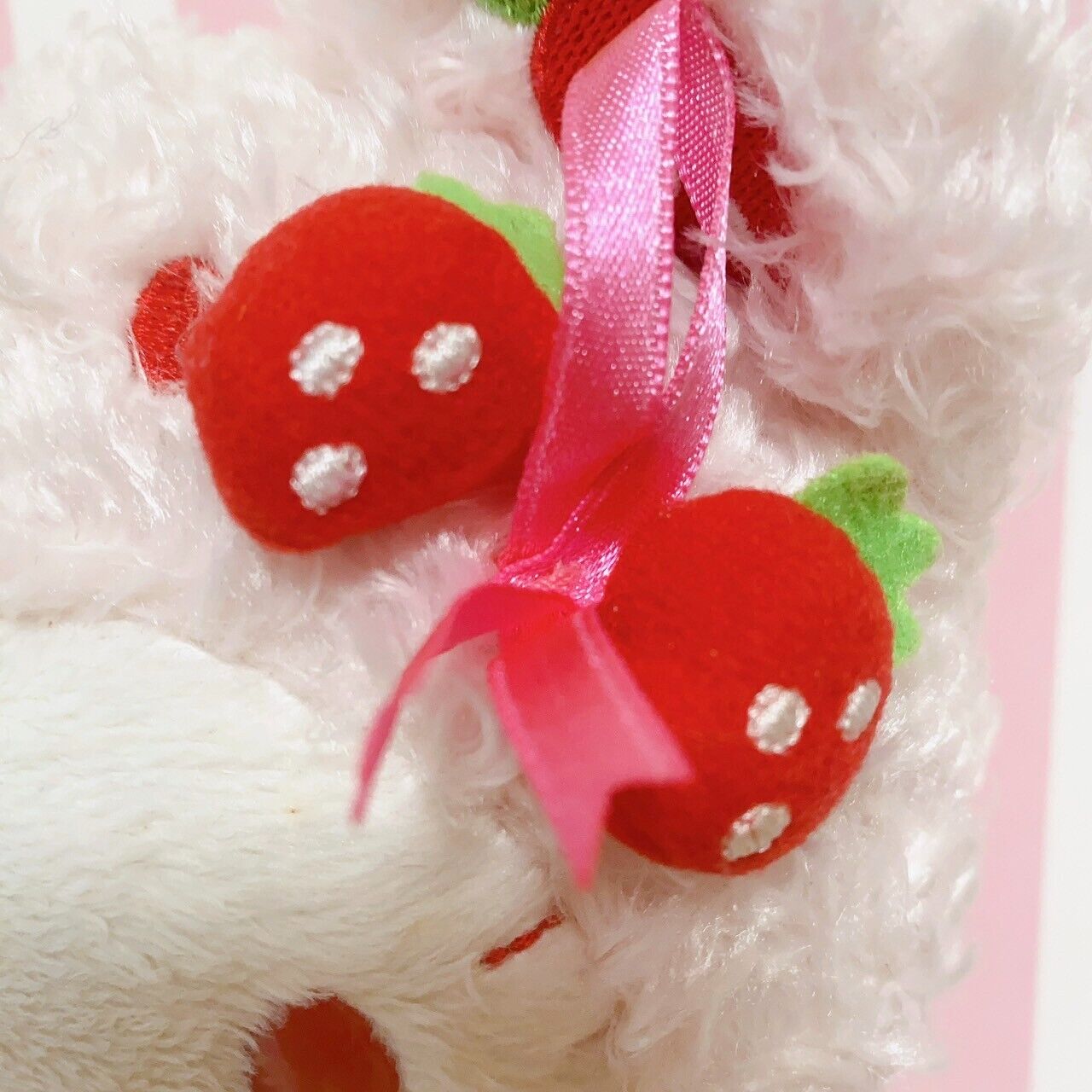 Sanrio Hello Kitty Pink Ribbon Festival Plush Strawberry Bear Soft Stuffed Toy