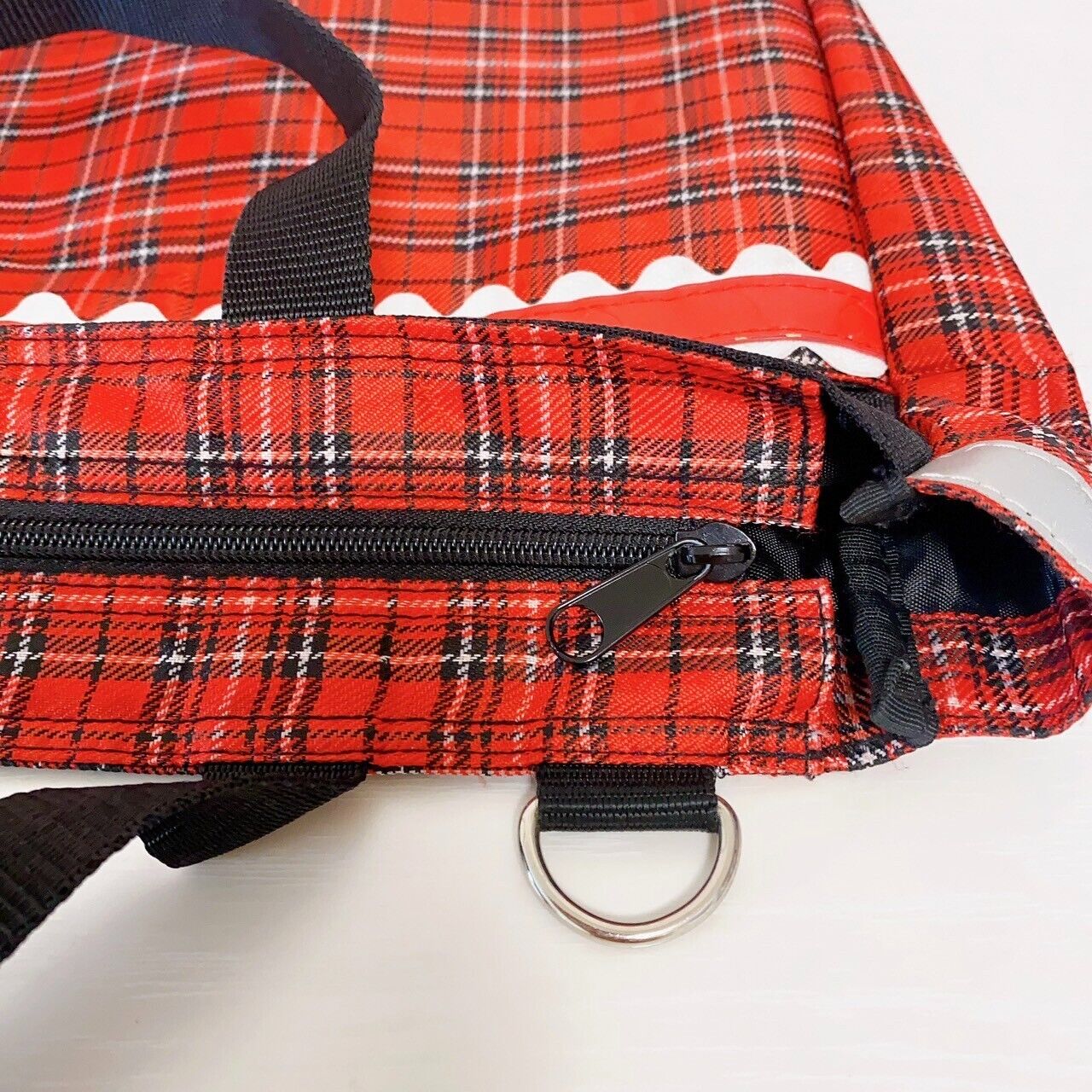 Mother Garden Shoulder School Bag Plaid Strawberry Red Heart Frill Kawaii Rare