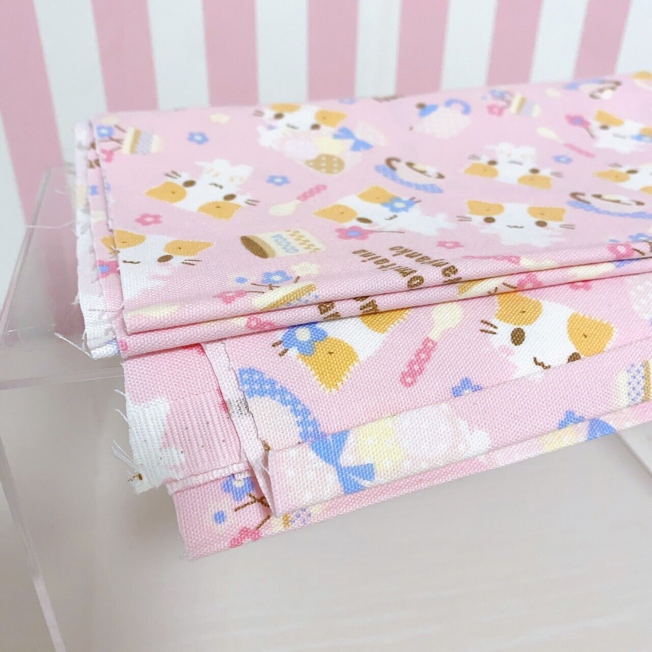 Sanrio Masyumaro Pink Fluffy Fuwa Nyanko Marshmallow Fabric Kawaii Character