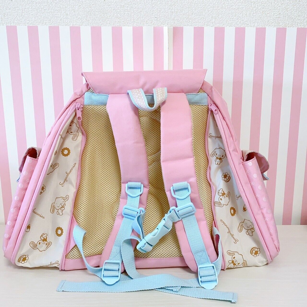 Sanrio Sugar Bunnies Backpack Rucksack Bag School Rabbit Pink Cookie Sweets Rare