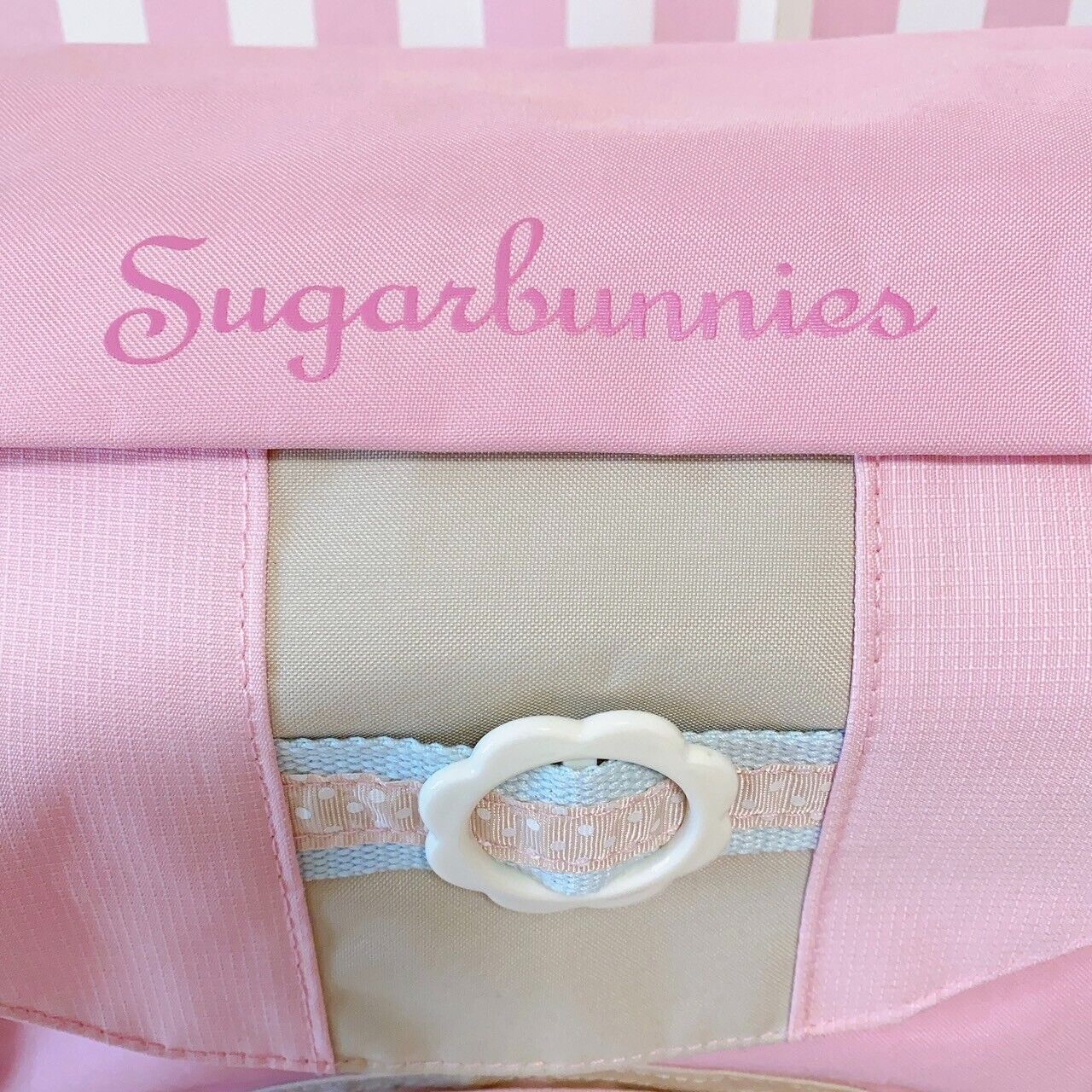 Sanrio Sugar Bunnies Backpack Rucksack Bag School Rabbit Pink Cookie Sweets Rare