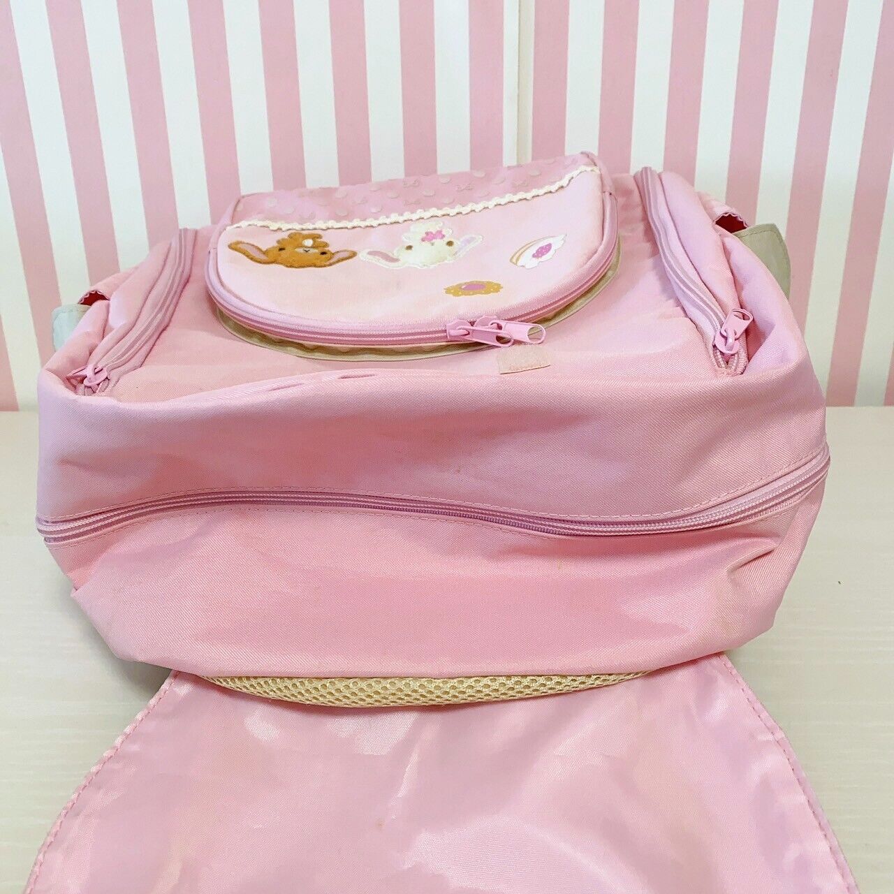 Sanrio Sugar Bunnies Backpack Rucksack Bag School Rabbit Pink Cookie Sweets Rare