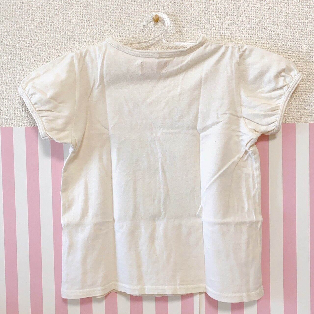 Sanrio Sugar Bunnies Kids Short Sleeve T-shirt 130cm Cream Flower Shirousa Rare