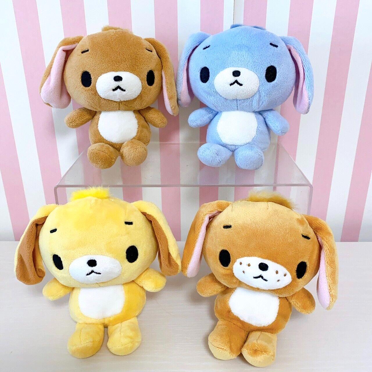 Sanrio Sugar Bunnies Plush Set 4 Kurousa Aousa Latteusa Komugiusa Soft Toy Rare