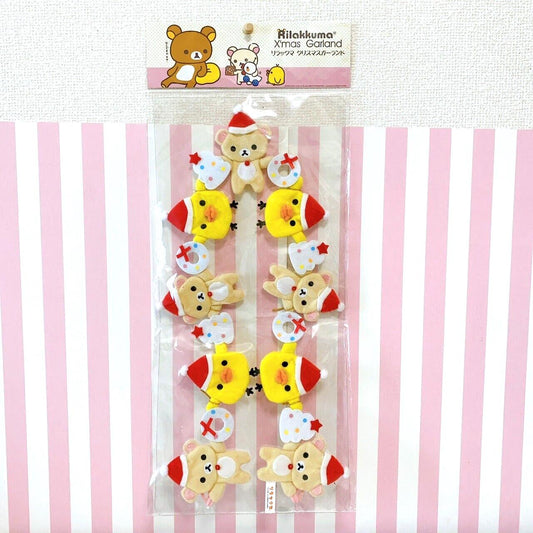 Rilakkuma Korilakkuma Kiiroitori SanX Garland Xmas Christmas Santa Claus Bear