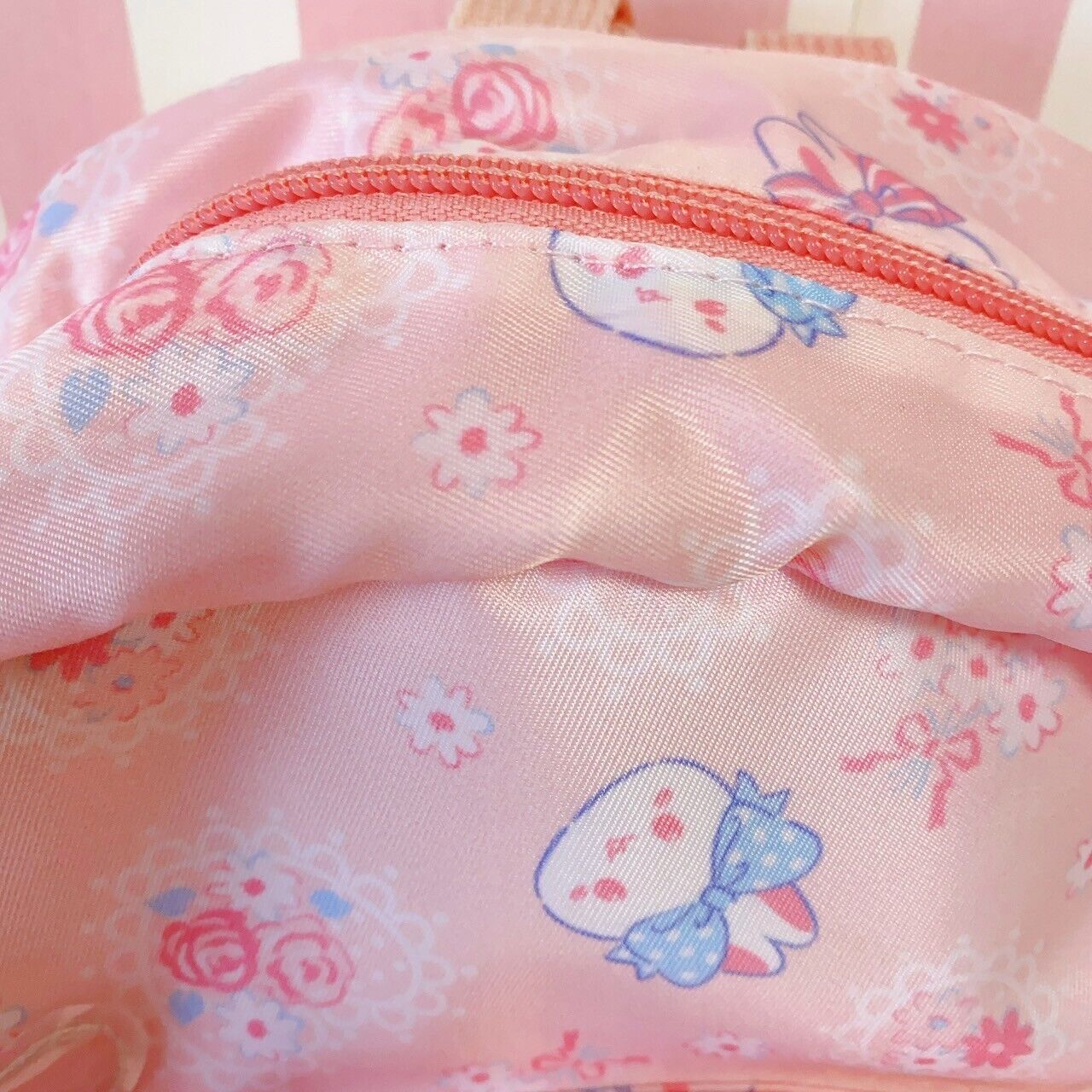 Mother Garden Usamomo Rucksack Backpack School Bag Pink Pink Ribbon Rabbit Kids