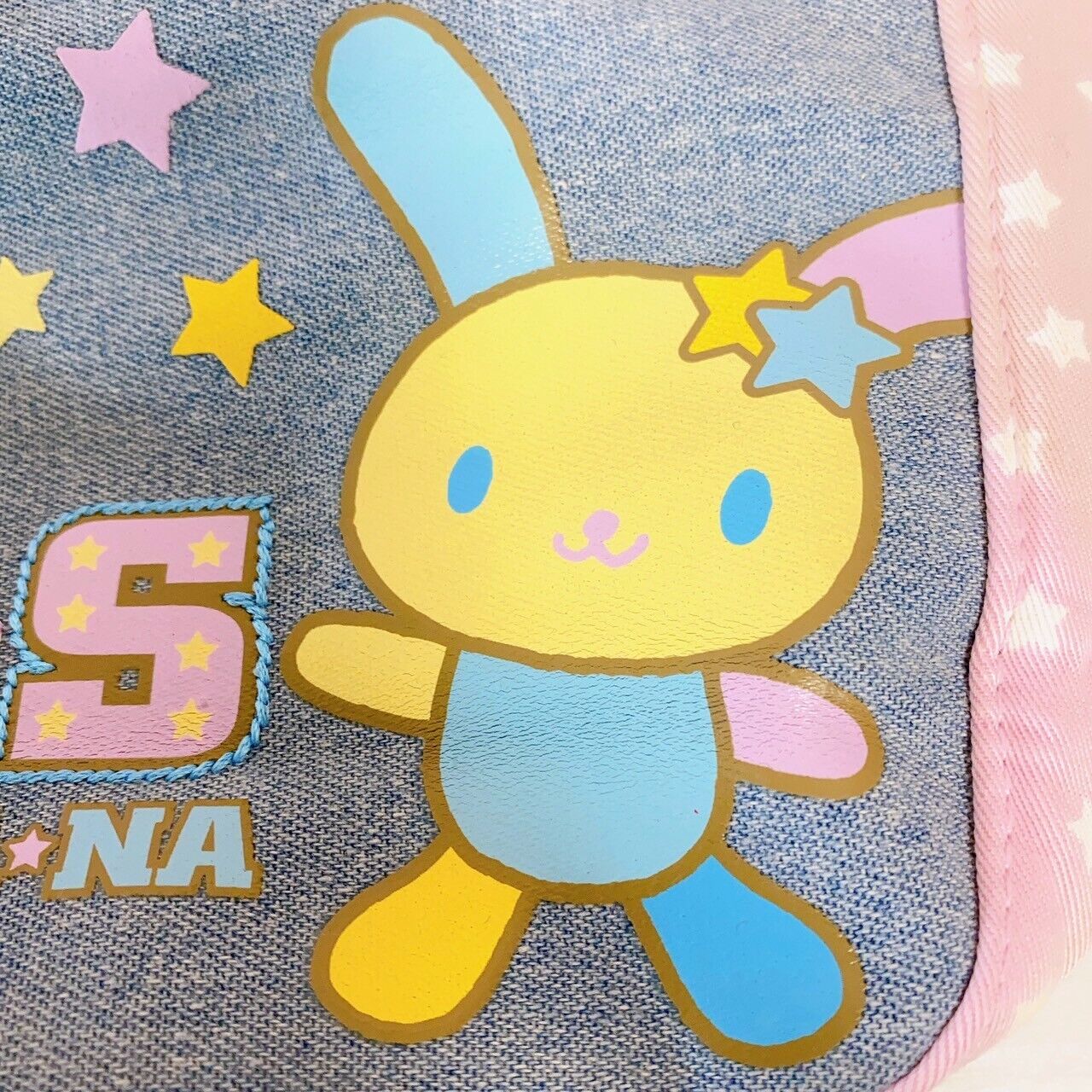 Sanrio Usahana Small Shoulder Bag Denim Rabbit Pink Blue Star Kawaii Character