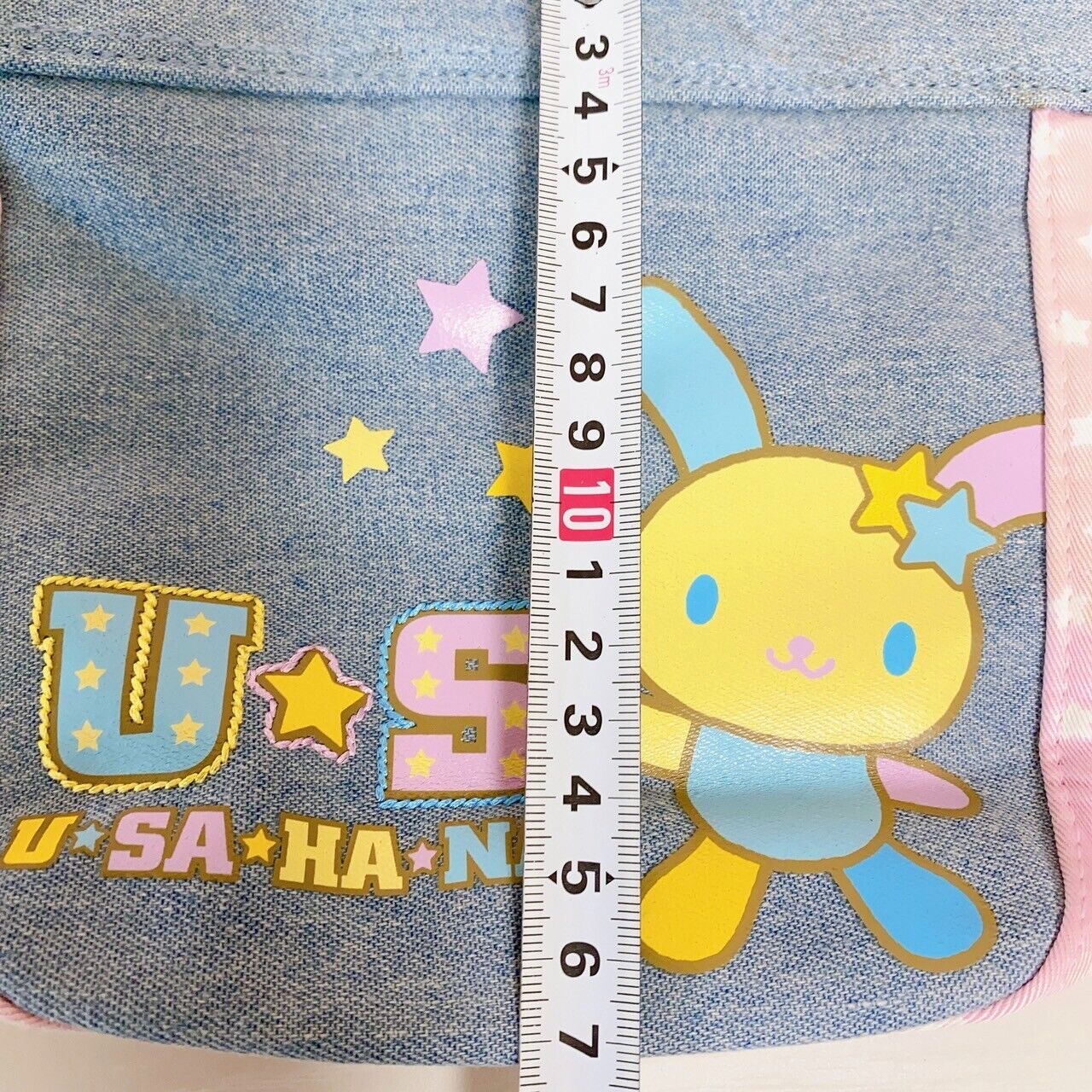 Sanrio Usahana Small Shoulder Bag Denim Rabbit Pink Blue Star Kawaii Character