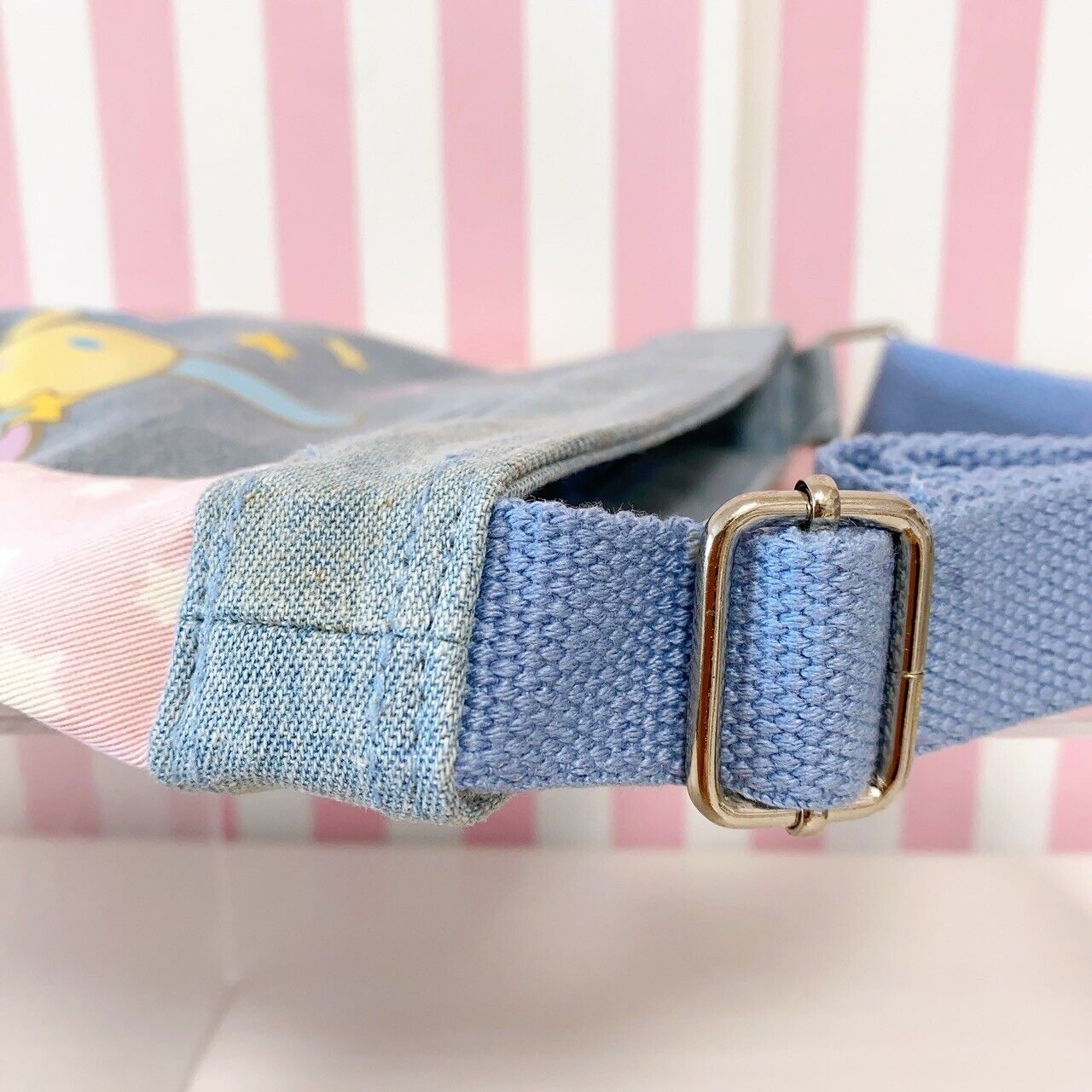 Sanrio Usahana Small Shoulder Bag Denim Rabbit Pink Blue Star Kawaii Character